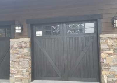 view of garage door