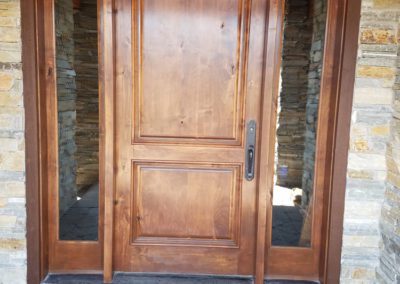 view of wooden entrance door
