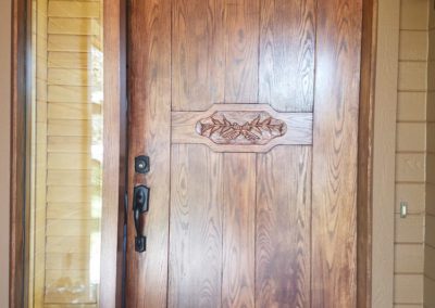 wooden entrance door